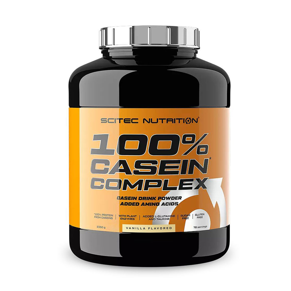 Пpoтeїн Scitec Nutrition 100% Casein Complex Ваніль, в порошку, 2.35 кг